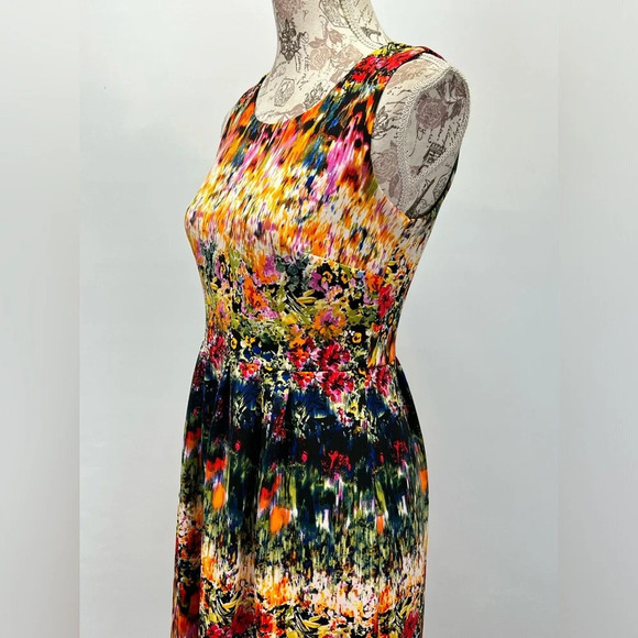 **LAST CHANCE** CYNTHIA ROWLEY Abstract‎ print sleeveless dress size 4. - Picture 3 of 12